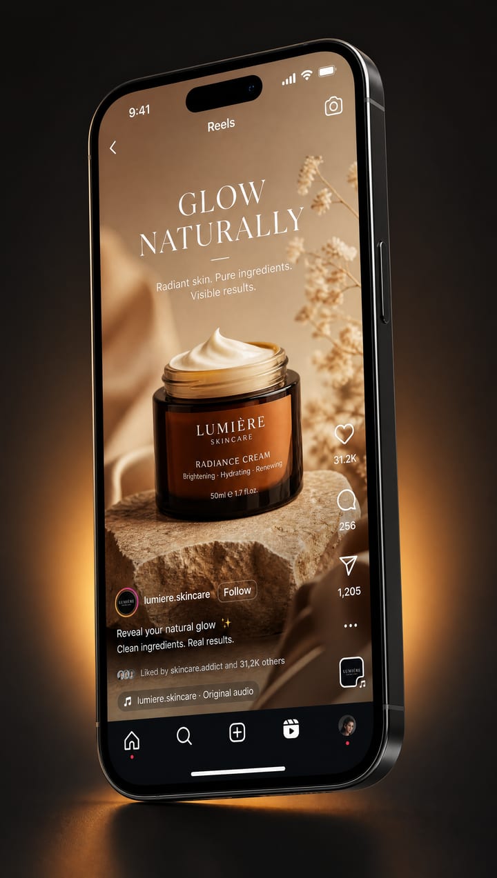 Instagram-Reel für eine Beauty-Marke