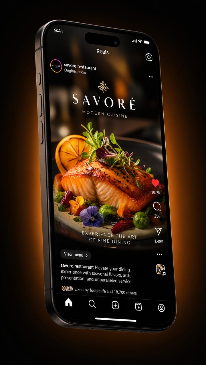 Instagram-Reel für ein Restaurant