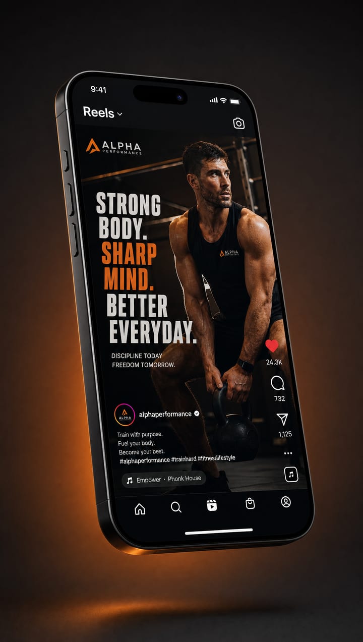 Instagram-Reel für eine Fitnessmarke